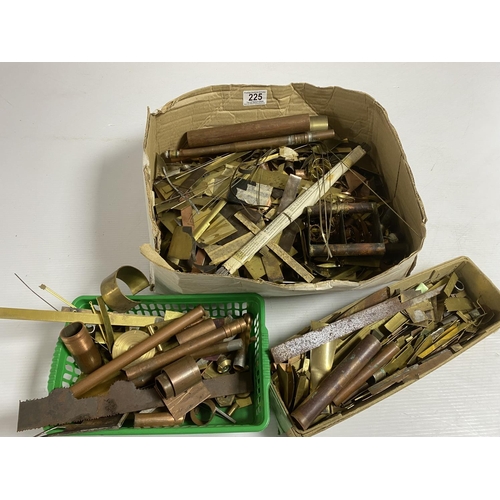 225 - LARGE QUANTITY & GOOD WEIGHT OF MODEL ENGINEERS COPPER, BRASS ETC