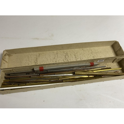 231 - QUANTITY OF MODEL ENGINEERS METAL BARS