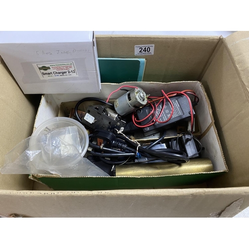 240 - BOX OF VARIOUS MODEL ENGINEERING ITEMS