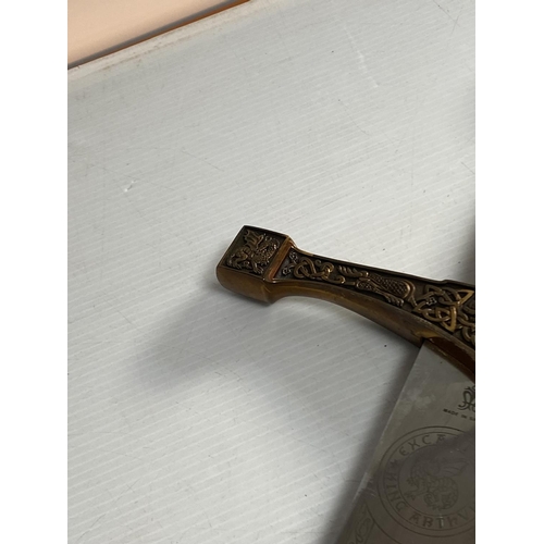 60 - REPRODUCTION EXCALIBAR KING ARTHUR SWORD MADE IN SPAIN, HEAVY, HANDLE HAS WEAR