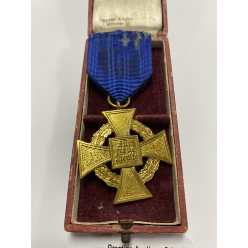 1 - WW2 GERMAN NATIONAL FAITHFUL SERVICE MEDAL WITH CASE