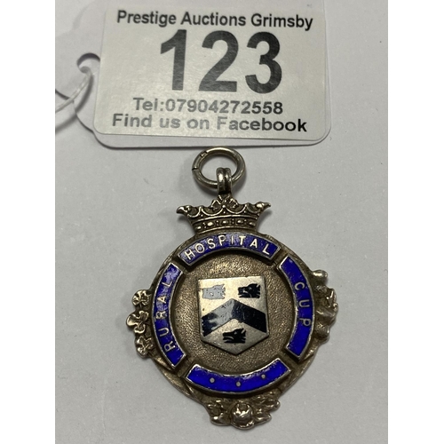 123 - STERLING SILVER GRIMSBY FINALISTS MEDAL FOB