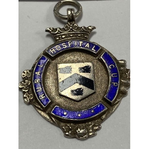 123 - STERLING SILVER GRIMSBY FINALISTS MEDAL FOB