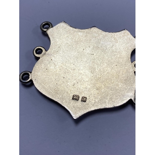 138 - 2 X SILVER ITEMS GRIMSBY CREST & SHIPPING CREST