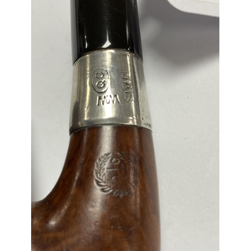 142 - BOER WAR PIPE SILVER COLLAR COVERED PIPE BOER WAR 1899-1902 BMI PRESENT FROM THE TPA ALEXANDRA TO MR... 