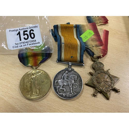 156 - 1X WW1 MEDAL NAMED TO 114576 PTE. A.J MARCH DURH L.1 & 2X MEDALS TO 1557 A.J MARCH 3/BN A.I.F & 1557... 