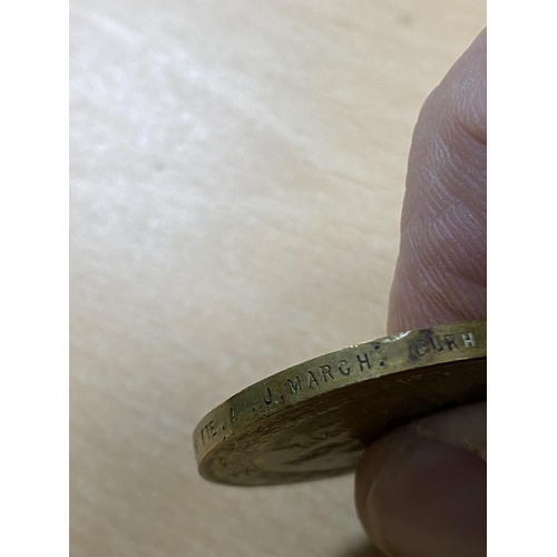 156 - 1X WW1 MEDAL NAMED TO 114576 PTE. A.J MARCH DURH L.1 & 2X MEDALS TO 1557 A.J MARCH 3/BN A.I.F & 1557... 