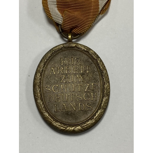 2 - WW2 GERMAN WESTWALL MEDAL