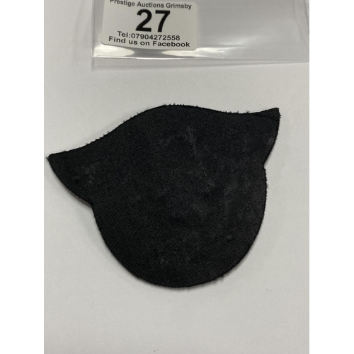 27 - GERMAN LUFTWAFFE PATCH POSSIBLY SILVER THREAD