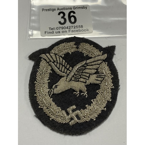 36 - GERMAN LUFTWAFFE PATCH