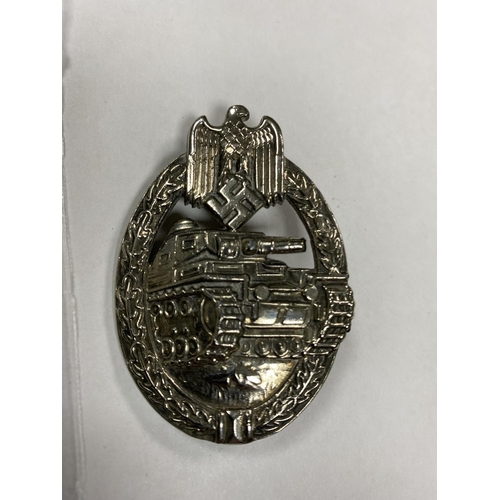 38 - WW2 PANZER ASSAULT BADGE FRANK & REIF STUTTGART
