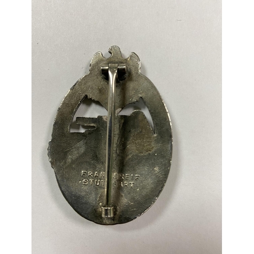 38 - WW2 PANZER ASSAULT BADGE FRANK & REIF STUTTGART