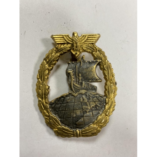 54 - GERMAN WW2 KRIEGSMARINE AUXILLARY CRUISER BADGE