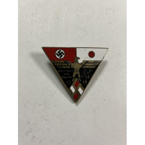56 - GERMAN WW2 GESTAPO I.D BADGE WITH 7-110 ON THE BACK