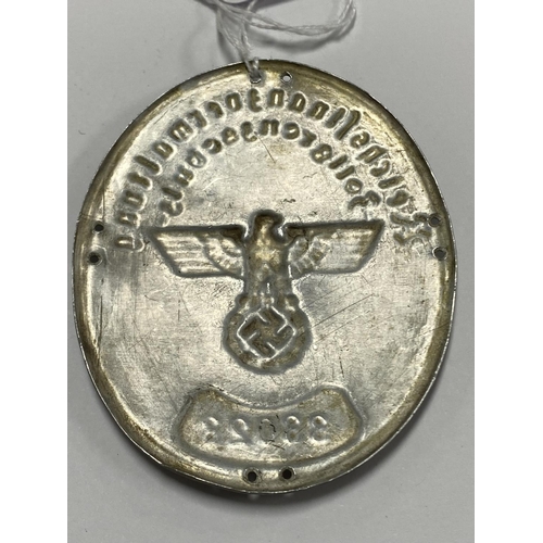 9 - GERMAN WW2 ZOLL BADGE CUSTOMS BADGE