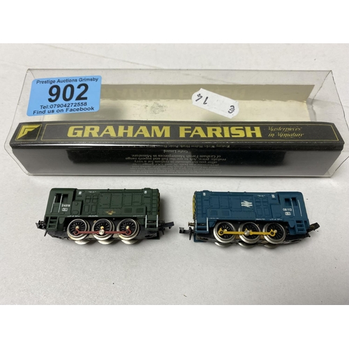 902 - 2x Graham Farish N gauge shunters boxed