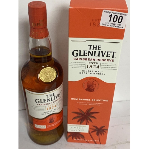 100 - GLENLIVET CARRIBBEAN RESERVE 40% 70CL