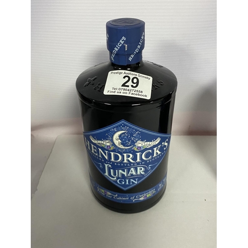 29 - HENDRICKS LUNAR GIN 43.4% 70CL