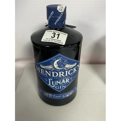 31 - HENDRICKS LUNAR GIN 43.4% 70CL