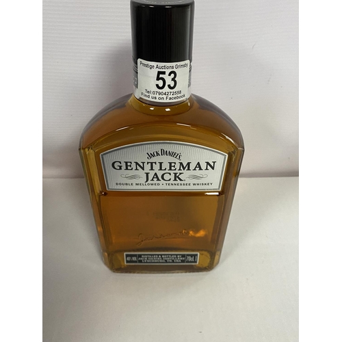 53 - JACK DANIELS GENTLEMAN JACK 40% 70CL