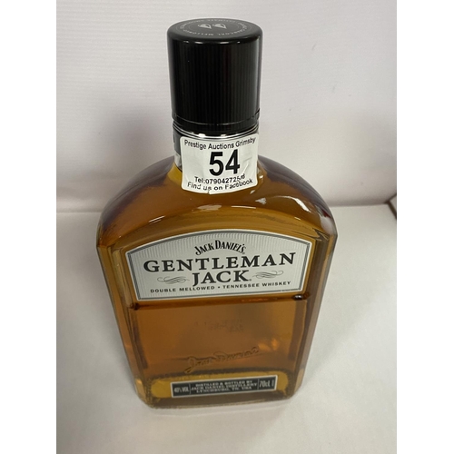 54 - JACK DANIELS GENTLEMAN JACK 40% 70CL