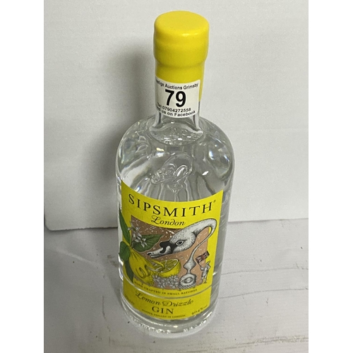 79 - SIPSMITH LEMON DRIZZLE GIN 40.4% 70CL