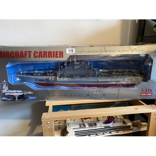 110 - RADIO CONTROL AIRCRAFT CARRIER IN A BOX 1/275 SCALE