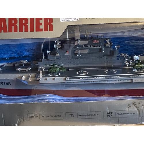 110 - RADIO CONTROL AIRCRAFT CARRIER IN A BOX 1/275 SCALE