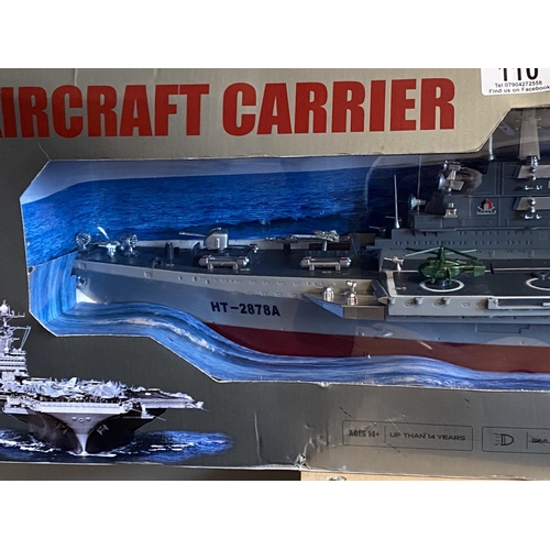 110 - RADIO CONTROL AIRCRAFT CARRIER IN A BOX 1/275 SCALE