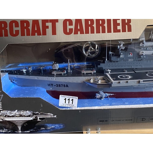 111 - RADIO CONTROLLED AIRCRAFT CARRIER 1/275 SCALE