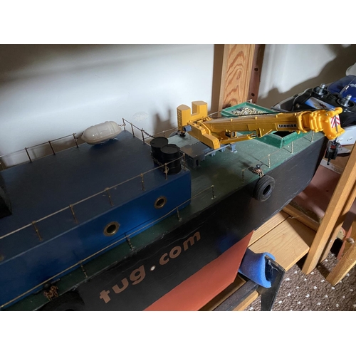 165 - MOTORIZED SALVAGE TUG LENGTH 80CM WIDTH 17CM