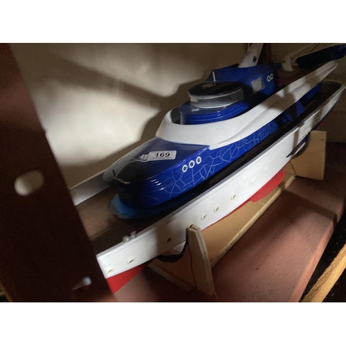 169 - MOTORIZED PLEASURE BOAT LENGTH 75CM WIDTH 19CM