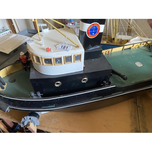 181 - MOTORIZED TUG LENGTH 80CM WIDTH 24CM