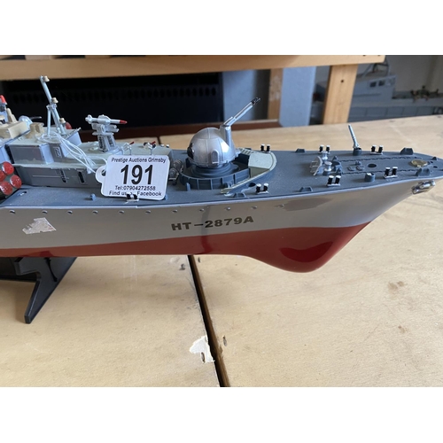 191 - MOTORIZED DESTROYER HIGHLY DETAILED LENGTH 77CM WIDTH 10CM