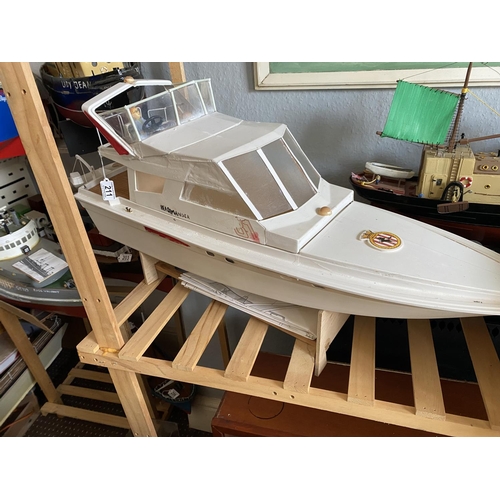 211 - MOTORIZED PLEASURE CRUISER LENGTH 86CM WIDTH 26CM