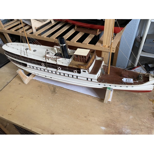 227 - MOTORIZED SWEDISH RIVERBOAT LENGTH 86CM WIDTH 15CM