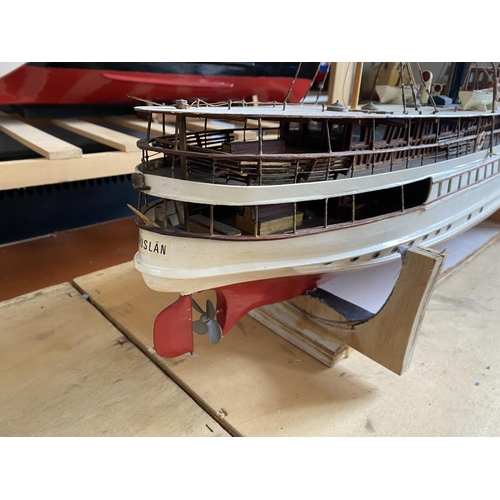 227 - MOTORIZED SWEDISH RIVERBOAT LENGTH 86CM WIDTH 15CM