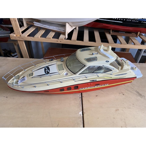 258 - MOTORIZED PLASTIC CRUISER LENGTH 70CM WIDTH 18CM