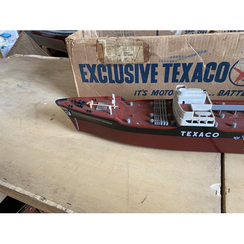 263 - MOTORIZED TEXACO TANKER WITH ORIGINAL BOX LENGTH 67CM WIDTH 9CM