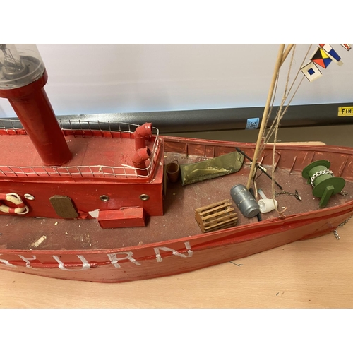 290 - HOMEMADE A/F LIGHTSHIP LENGTH 86CM WIDTH 22CM