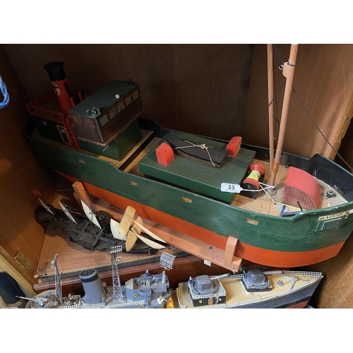 33 - MOTORIZED WOOD SHIP 