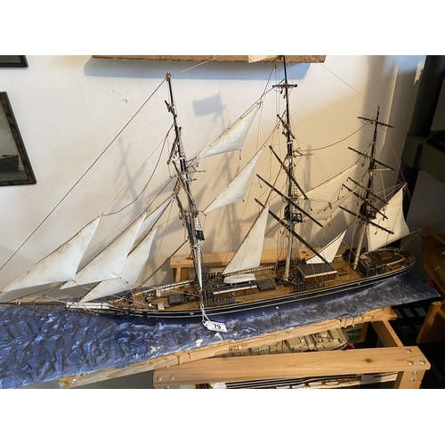 79 - LARGE SAILING SHIP REMOVED FROM CASE LENGTH 90CM WIDTH 13CM