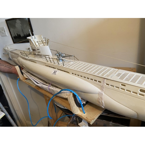 83 - LARGE PLASTIC U BOAT LENGTH 170CM WIDTH 15CM