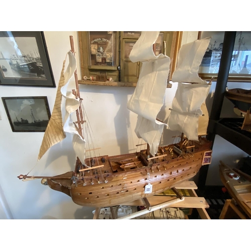 89 - STATIC GALLEON LENGTH 76CM WIDTH 14CM