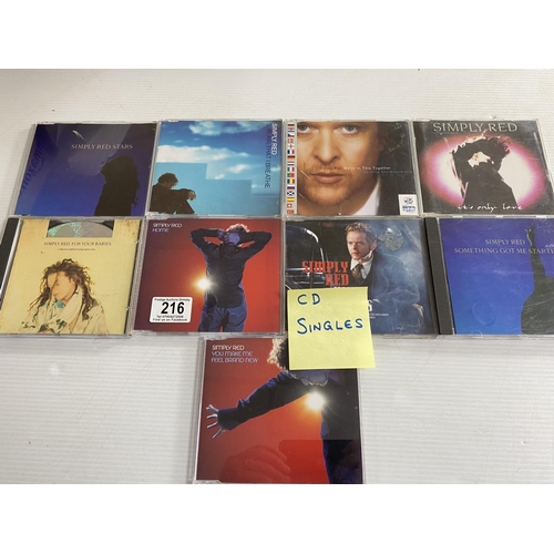 216 - 9 simply red cd singles