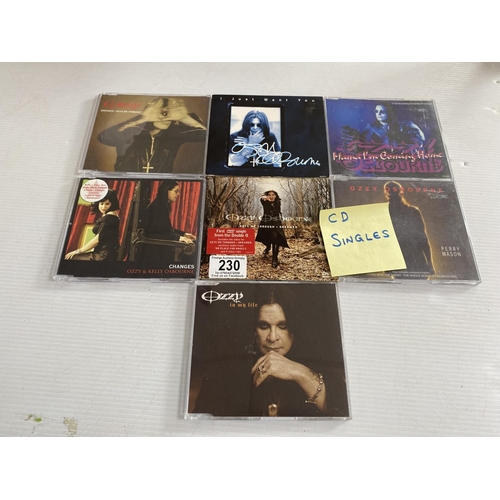 230 - 7 Ozzie osbourne cd singles