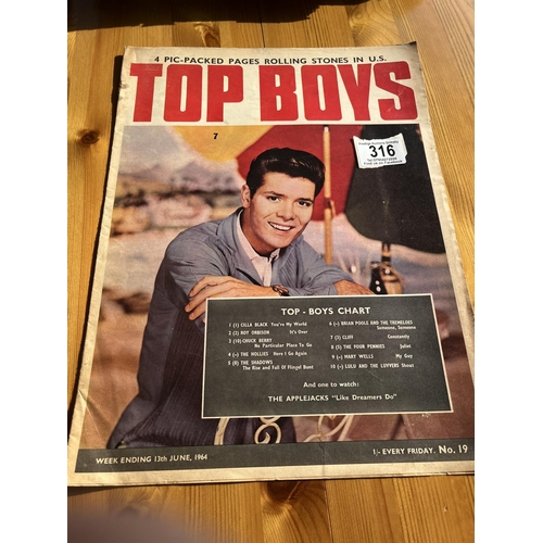 316 - Top boys magazine 1964 original