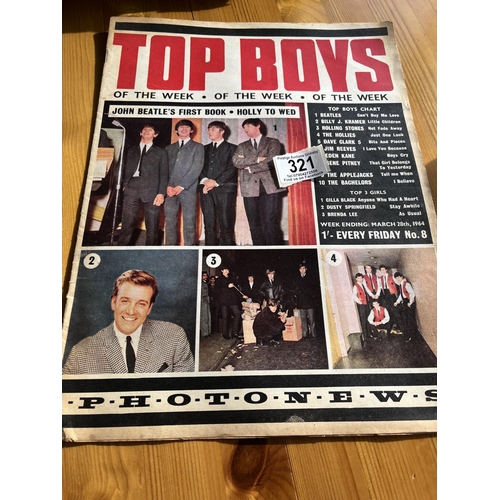 321 - Top boys magazine 1964 original inc beatles