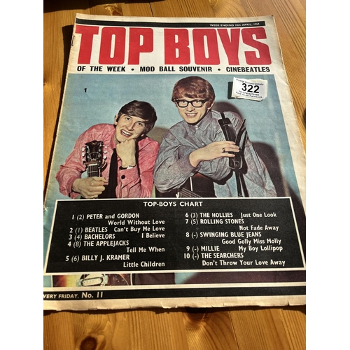 322 - Top boys magazine 1964 original