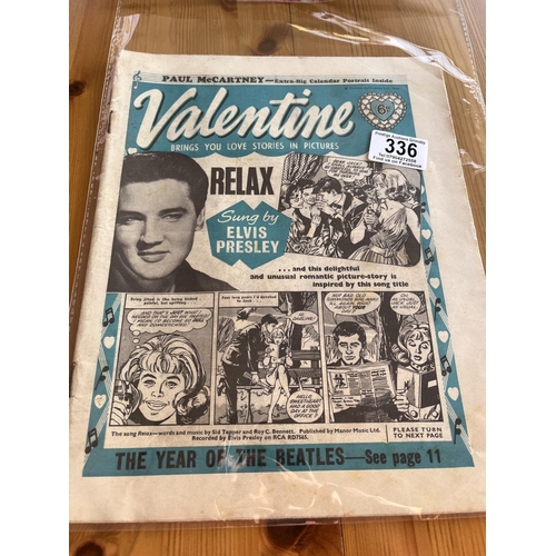 336 - Rare original 1964 valentine music comic